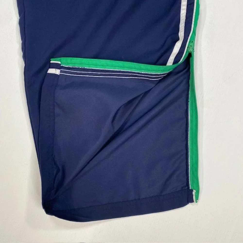 Spalding Mens XL Navy Blue Track Pants Side Stripe Elastic Waist Athletic XL‎